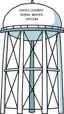 Cross County Rural Water System water tower graphic